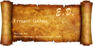 Ernyei Dalma névjegykártya